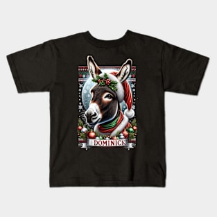 Dominick, The Italian Christmas Donkey T-Shirt Collection – Spread Joy with Festive Hilarity!" Kids T-Shirt